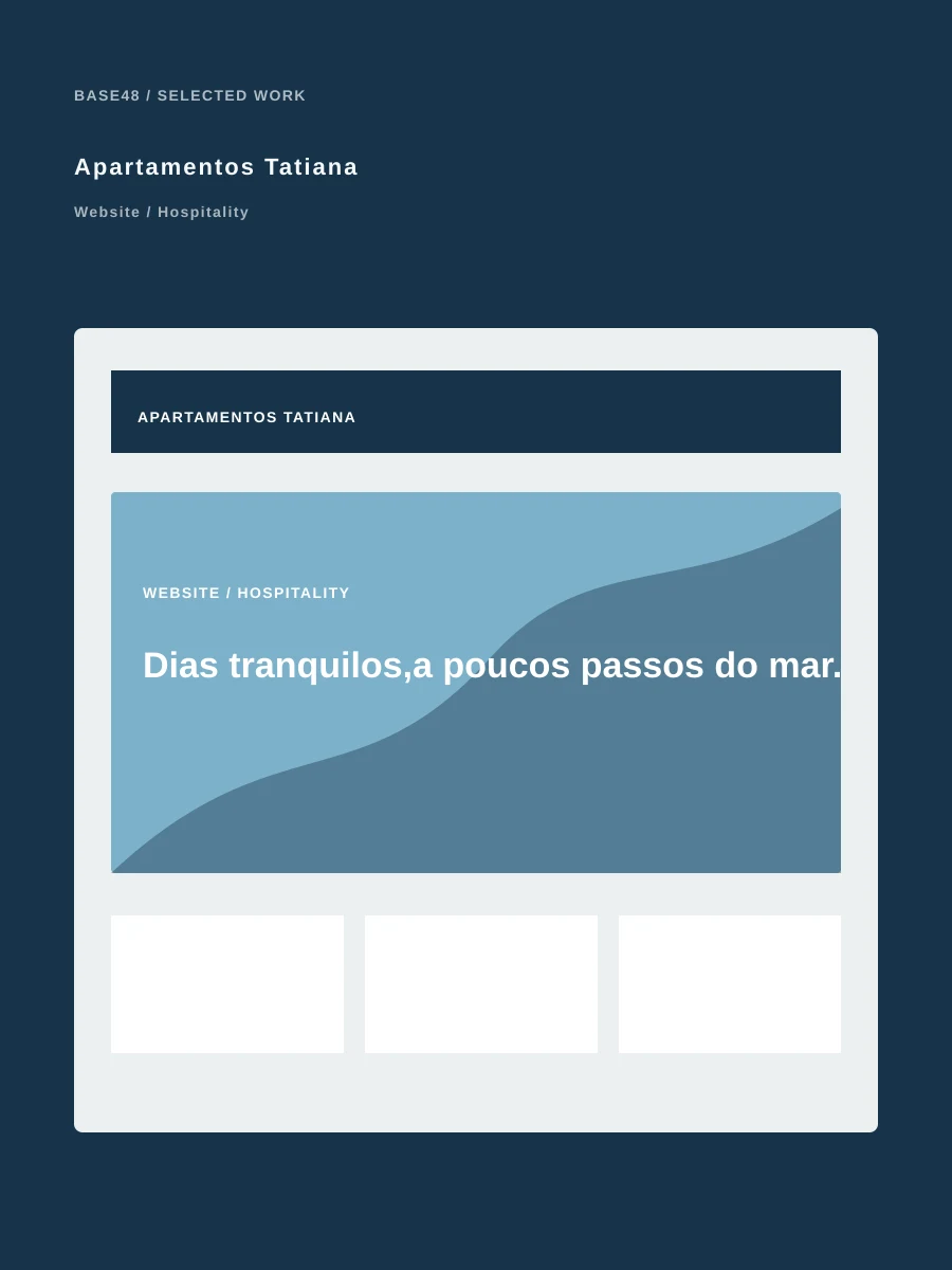 Website dos Apartamentos Tatiana na Barra da Lagoa